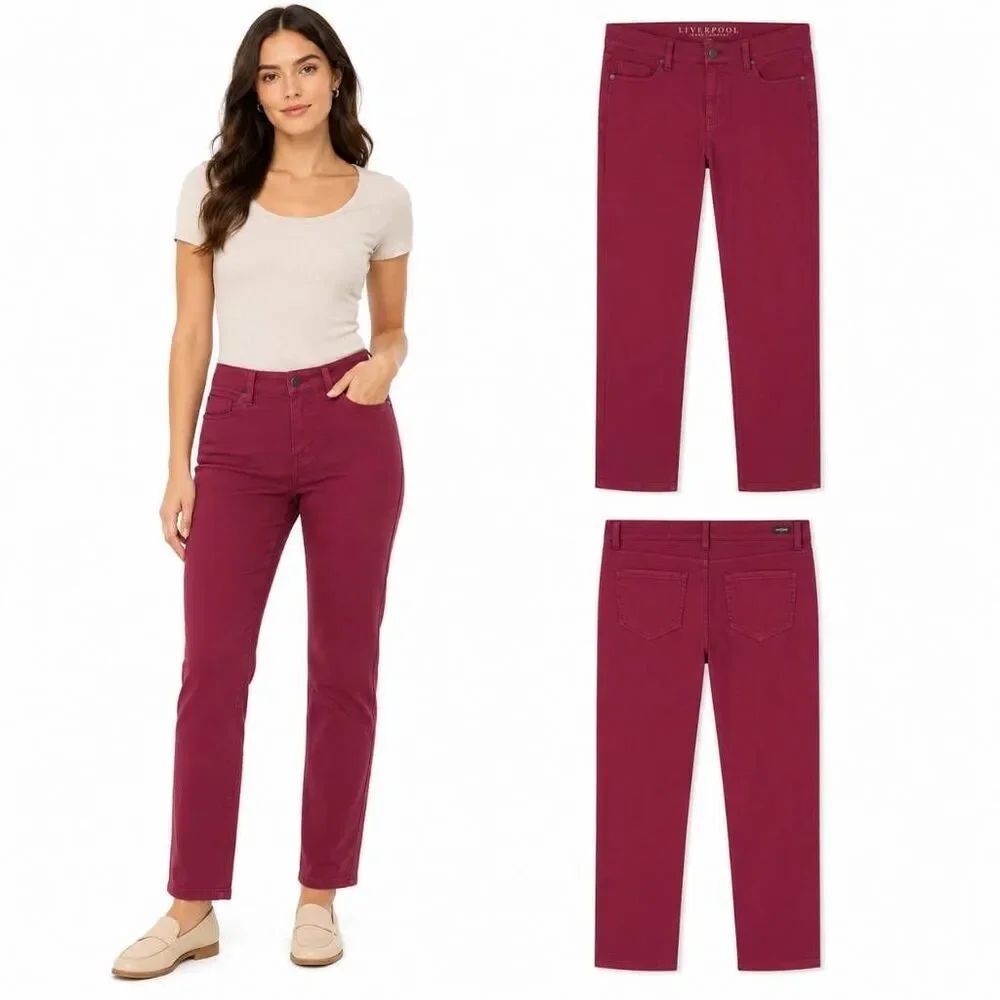 Liverpool Burgundy Stretch Skinny Jeans Women’s 12/31